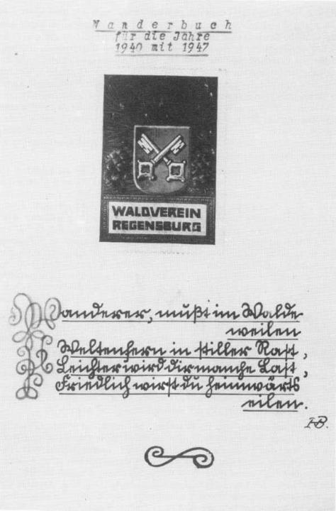 Wanderbuch 1940 mit 1947 (Titelblatt)